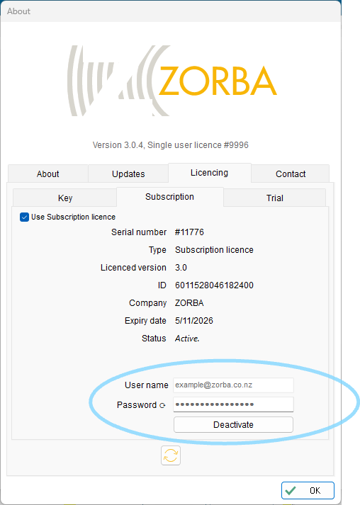 Adding subscription credentials LicencingSubscriptionCredentials.png